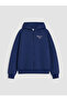 Two Mt Shop Quality Lcw Kids Navy Blue 3 Thread Threaded Embroidered Girls' Zippered Sweatshirt