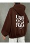 Love Never Fails Printed Premium Oversize Hooded 3 Thread Cotton Sweatshirt