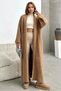 Women's Oversized Long Knit Cardigan – Pink, Stone, Beige, Black, Brown, Yellow, Baby Blue - Standard Size - 6