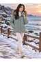 Fur-Collared Padded Waterproof Thick Winter Nova Fabric Women's Coat - 2