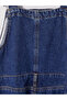 Two Mt Shop Quality Lcw Modest Indigo Denim Straight Standard & Regular Square Neck Midi Salopet - 8