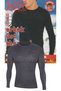 Men's Long Sleeve Crew Neck Anthracite Color Lycra Mody Thermal Top Underwear