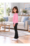 Girls' Spanish-Cut Black Leggings – Elastic Fabric Comfortable Fit Casual and Sports Leggings - 2