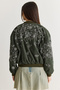 Women's Khaki Stone and Bead Embroidered Oversize Zippered Bomber Jacket 2950 60286566 - 6