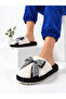 Women's Plush Lace Bow Detailed Winter House Slippers Dowry Slippers Gift Slippers Stc1368 - 3
