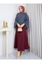 Women's Draped Yarasakol Knitwear Sweater Loose Cut Crew Neck Oversize Poncho Sweater - 6
