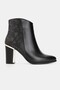 Women's Black Honeycomb Patterned Genuine Natural Leather 34-42 Size Heel Boots & Booties - 5
