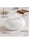 Modern Oval Tissue Box Cover, Premium ABS Plastic Facial Tissue Holder for Bathroom, Living Room, Bedroom & Office, Decorative Napkin Dispenser, Elegant Home Decor, White, Cream & Black - 2