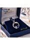 Silver Color Dolphin Starry Sky Design Steel Necklace - 4