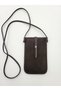 Paris Bitter Coffee Suede Phone Bag