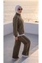 Women's Casual Style Oversize Sweatshirt and Pants Two-Piece Set with Hijab - Top and Bottom Set - 5