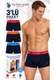 Men'S, Licensed, Uspa, 95% Cotton, 5% Elastane, Colored Elastic Waistband, Comfort, Set of 3 - 2