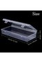 6 Pcs Small Plastic Storage Containers, with Hinged Lids, Rectangle Clear Plastic Boxes for - 2