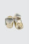 Alina Genuine Leather Heart First Step Baby Shoes Gold - 4