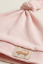 0-6 Months Unisex Baby Car Emblem Detailed 100% Cotton Interlock Tie-Up Beanie Set of 4 - 3