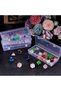 6 Pcs Small Plastic Storage Containers, with Hinged Lids, Rectangle Clear Plastic Boxes for - 7