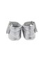 Alina Genuine Leather Heart First Step Baby Shoes Silver - 5
