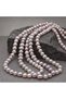 Pearl String Silver Reflection Salmon Pink 9*7 mm – Natural Texture Royal Series (63308)