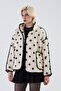 Polka Dot Welsoft Plush Fabric Design Coat - 3