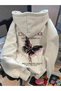 Unisex Y2K Men'S/Women's Butterfly Printed Hooded Cotton Sweatshirt Hoodie