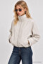 Plaid Patterned Bomber Jacket Laz0021 Bone Navy Blue