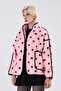 Polka Dot Welsoft Plush Fabric Design Coat - 5