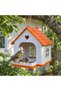 Decorative Bird House Feeder Hangable Bird Feeding House for Garden Balcony - 8