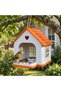 Decorative Bird House Feeder Hangable Bird Feeding House for Garden Balcony