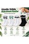 Unisex Socks Striped Set of 4 07 Good Vibes Printed Black White Long Socks Sports College Style Comfortable Stylish - 3