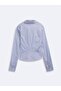 Skinny Fit Striped Blue Shirt - 2