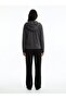 Regular Fit Zippered Fleece Gray Sweatshirt - 2