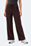 Melora I Women's Wide Leg Brown Sweatpants - 6