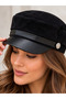 Women's Suede Winter Newsboy Cap Captain Hat - 4