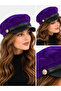 Women's Suede Winter Newsboy Cap Captain Hat - 3