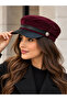 Women's Suede Winter Newsboy Cap Captain Hat - 4