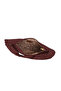 Women's Burgundy Braided Suede Shoulder Bag Wb320006So - 4