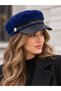Women's Suede Winter Newsboy Cap Captain Hat - 2