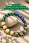Sagittarius Zodiac Natural Stone Unisex Bracelet (Azurite, Calcite, Lapis, Labradorite) 8 mm