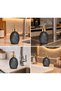 Colored Glass Liquid Soap Dispenser, 400ml, Black - 3