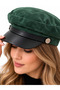 Women's Suede Winter Newsboy Cap Captain Hat - 4