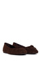 Women's Brown Buckle Suede Leather Ballerinas Af130004Ds - 2