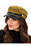 Women's Suede Winter Newsboy Cap Captain Hat - 2