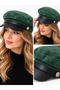 Women's Suede Winter Newsboy Cap Captain Hat - 3
