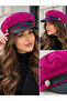 Women's Suede Winter Newsboy Cap Captain Hat - 4