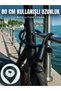 Bicycle and Scooter Lock 12 mm Steel Cable 80 cm Lock with Key Pvc Protective Coating with 2 Keys - 2