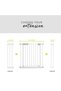 Metal Safety Gate for Children 75-80 cm White - Open'n Stop Safety Gate - White - 75 to 80 cm - 5