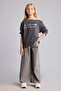 Off-The-Shoulder Bow and Printed Sweatshirt for Girls I7427A826Au - 2