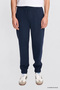 Regular Fit Normal Cut Ribbed Leg Black Sweatpants Tracksuit Bottoms - 3