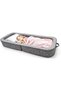 Foldable Toddler Travel Bed, Portable Folding Foam Floor Crib with Washable Removable Cover, 2-in-1 Kids Sleeping Mattress for Travel Camping Hotel, Grey Star Pattern