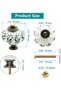 12pcs Ivory Pumpkin Knobs Vintage Ceramic Cabinet Knobs Dresser Drawer Door Knobs Drawer Pull - 5